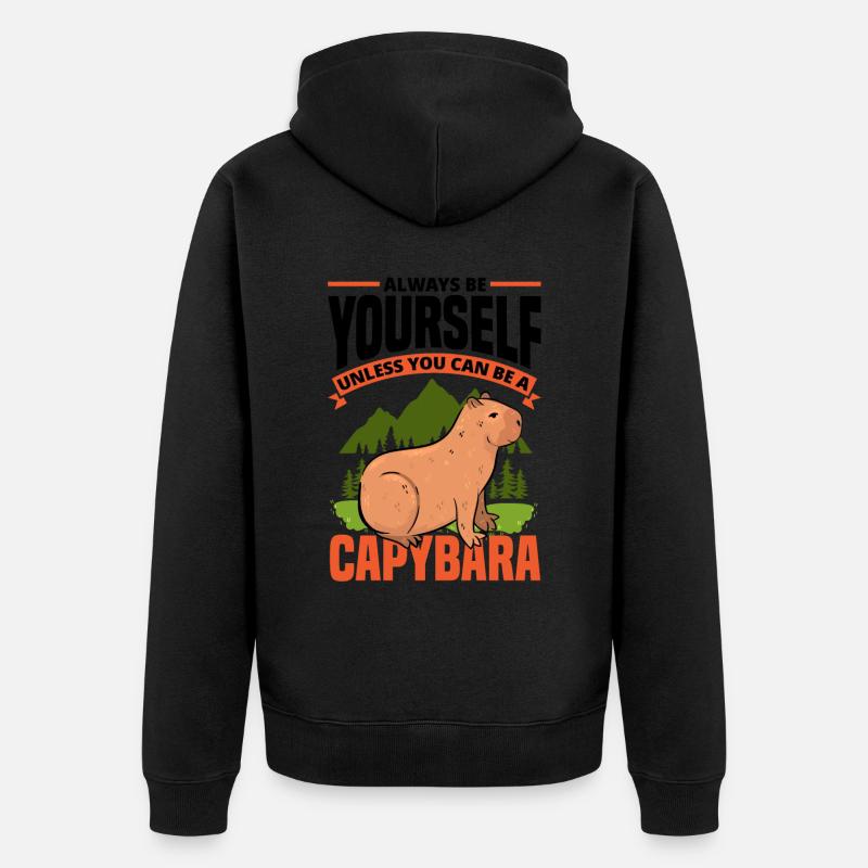 Citation amusante de rongeur capybara - Veste à capuche bio Premium Unisexe - undefined