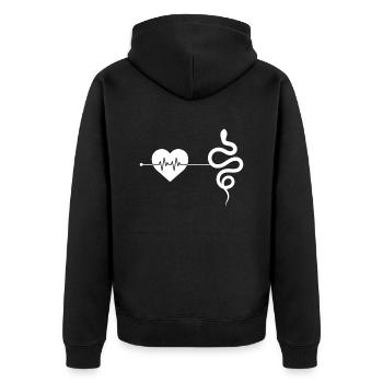 Battement de cœur de serpent - Veste à capuche bio Premium Unisexe - noir - Dos - Nico (187cm)
