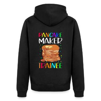 Pancakes Pancakes Pancake Gift - Unisex Premium Organic Zip Hoodie - black - Back - Nico (187cm)