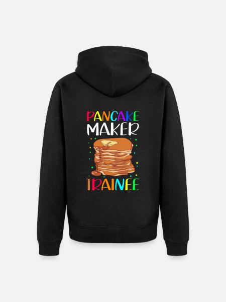 Pancakes Pancakes Pancake Gift - Unisex Premium Organic Zip Hoodie - black