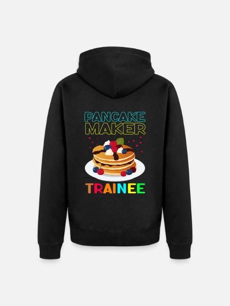 Pfannkuchen Pancake Eierkuchen Geschenk - Unisex Premium Bio Zip Hoodie - Schwarz