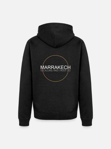 Marrakech Spruch - Unisex Premium Bio Zip Hoodie - Schwarz