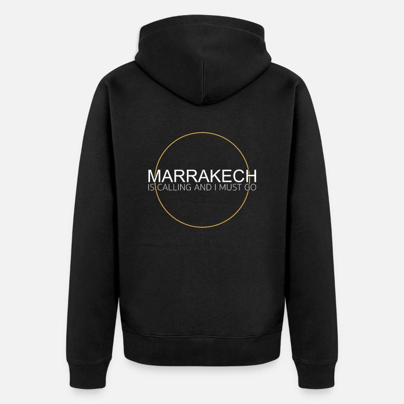 Marrakech Spruch - Unisex Premium Bio Zip Hoodie - Schwarz