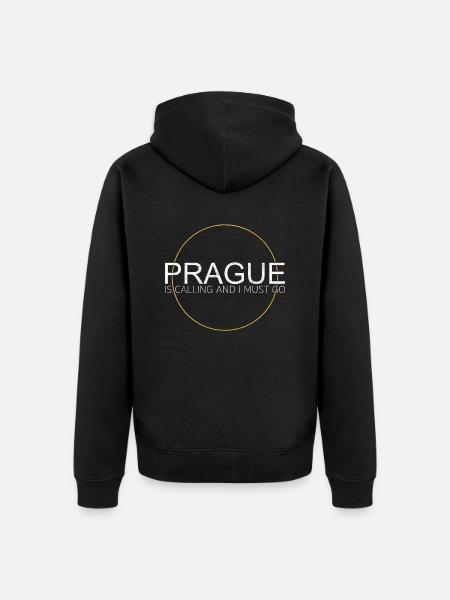 Prag - Unisex Premium Bio Zip Hoodie - Schwarz