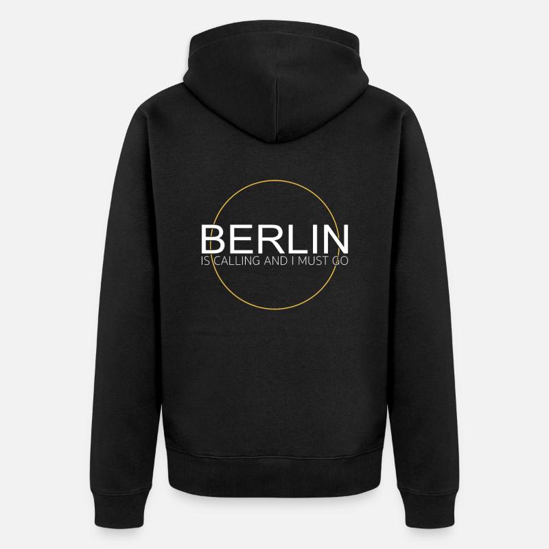 Citation Berlin - Veste à capuche bio Premium Unisexe - noir