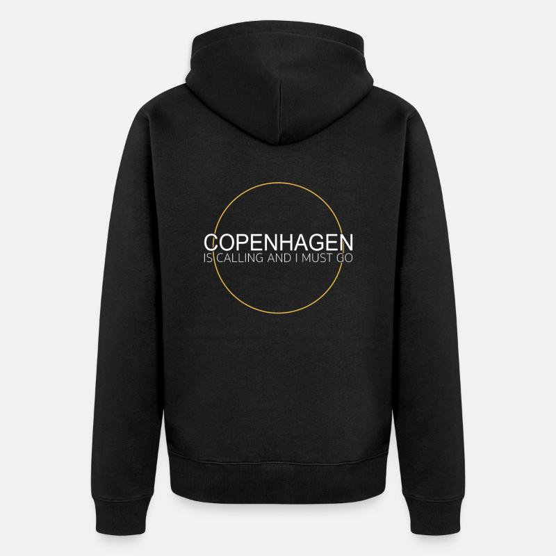 Dicton de Copenhague - Veste à capuche bio Premium Unisexe - noir