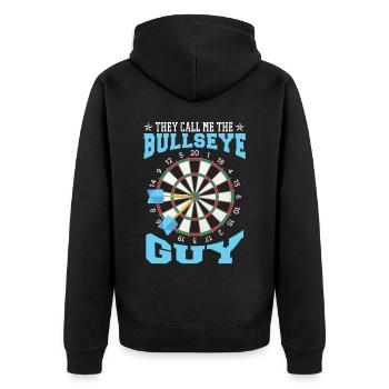 Bullseye Guy Darts - Veste à capuche bio Premium Unisexe - noir - Dos - Nico (187cm)