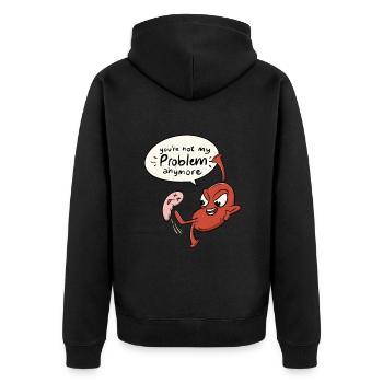 Manchon Bastrique Plus mon problème pour Gastric - Veste à capuche bio Premium Unisexe - noir - Dos - Nico (187cm)