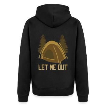 Camping Camping Outdoor Tent Camping - Unisex Premium Organic Zip Hoodie - black - Back - Nico (187cm)