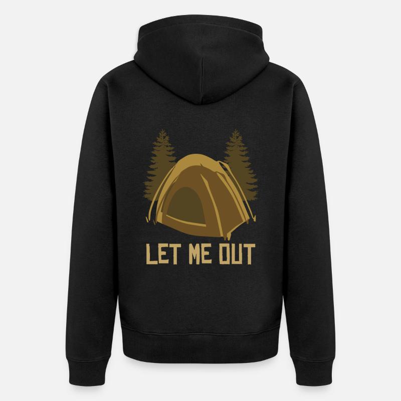 Camping Camping Tente extérieure Camping - Veste à capuche bio Premium Unisexe - noir