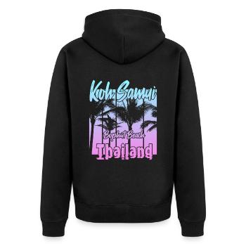 Koh Samui Thailand Bophut Beach - Unisex Premium Organic Zip Hoodie - black - Back - Nico (187cm)