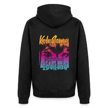 Koh Samui Thailand Bophut Beach - Unisex Premium Organic Zip Hoodie - black - Back - Nico (187cm)