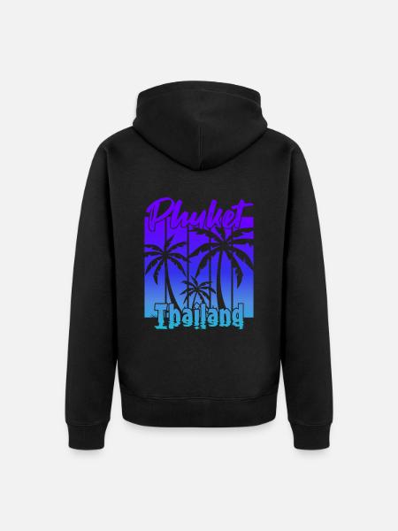Phuket Thailand Sunset - Unisex Premium Organic Zip Hoodie - black