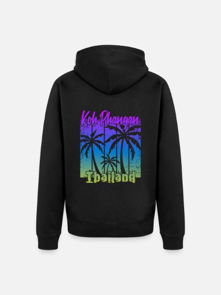 Koh Phangan Thailand - Unisex Premium Organic Zip Hoodie - black