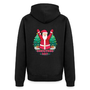 Noël Réveillon de Noël Temps de Noë - Veste à capuche bio Premium Unisexe - noir - Dos - Nico (187cm)
