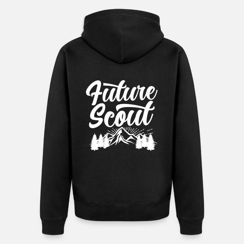 Futur Camp scout Sippe Pfadfinden - Veste à capuche bio Premium Unisexe - noir