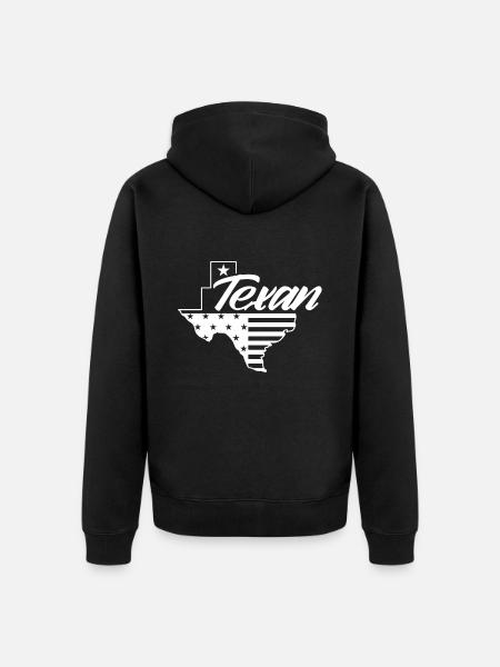 Texas Texas Pride Sayings - Unisex Premium Organic Zip Hoodie - black