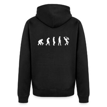 Musiciens de saxophone Musique de cuivres - Veste à capuche bio Premium Unisexe - noir - Dos - Nico (187cm)