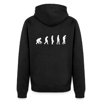 Musiciens de saxophone Musique de cuivres - Veste à capuche bio Premium Unisexe - noir - Dos - Nico (187cm)