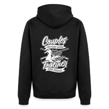 Chasse au canard Paires de chasseurs de canards - Veste à capuche bio Premium Unisexe - noir - Dos - Nico (187cm)