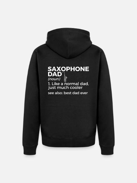 Saxophone musicians Brass music - Unisex Premium Organic Zip Hoodie - black