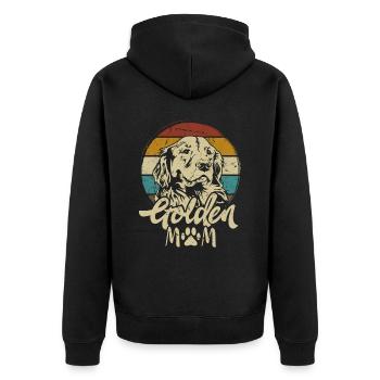Golden Retriever Golden Mom Dogs Mama Mistress - Veste à capuche bio Premium Unisexe - noir - Dos - Nico (187cm)