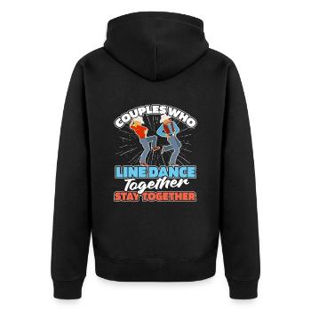 Couple de danse en ligne - Veste à capuche bio Premium Unisexe - noir - Dos - Nico (187cm)