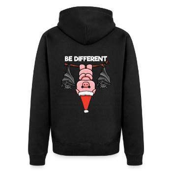 Soyez différent Porc Chauve-souris Père Noël - Veste à capuche bio Premium Unisexe - noir - Dos - Nico (187cm)