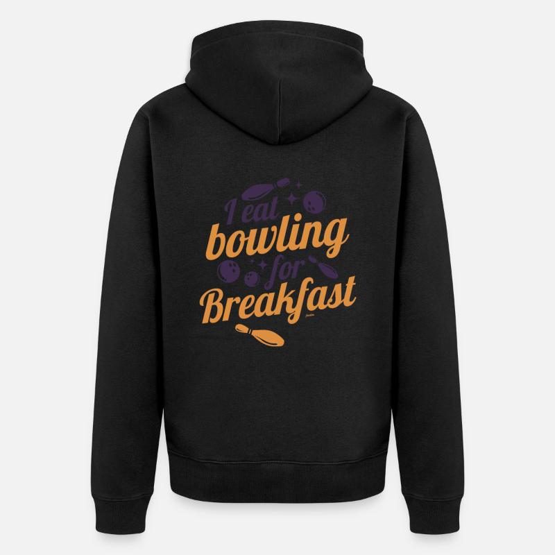 Dicton de bowling cool - Veste à capuche bio Premium Unisexe - noir