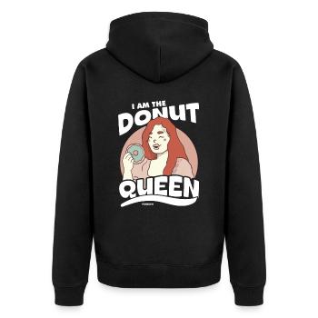 Beignet - Veste à capuche bio Premium Unisexe - noir - Dos - Nico (187cm)