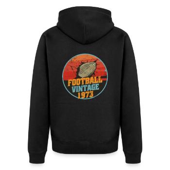 American football player born 1973 birthday - Unisex Premium Organic Zip Hoodie - black - Back - Nico (187cm)