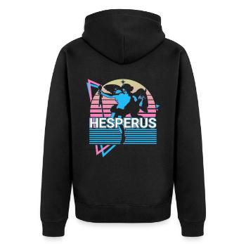 Hesperus Griechischer Gott Antike griechische Myth - Unisex Premium Bio Zip Hoodie - Schwarz - Hinten - Nico (187cm)