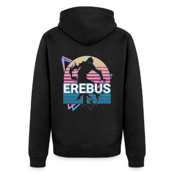Erebus Griechischer Gott Antike griechische Mythol - Unisex Premium Bio Zip Hoodie - Schwarz - Hinten - Nico (187cm)