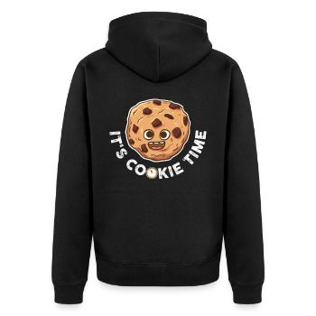 Son cadeau Cookie Time Cookie - Veste à capuche bio Premium Unisexe - noir - Dos - Nico (187cm)