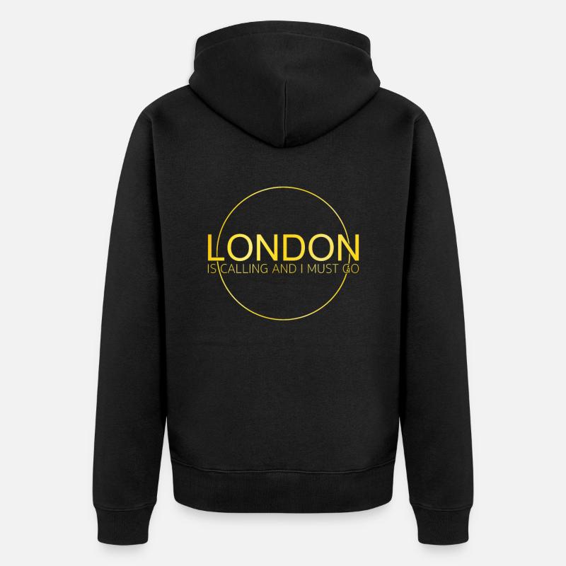 Citation de Londres - Veste à capuche bio Premium Unisexe - noir