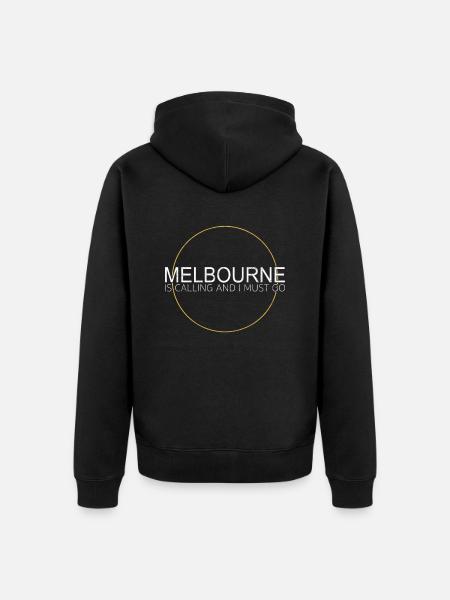 Citation de Melbourne - Veste à capuche bio Premium Unisexe - noir