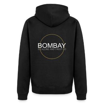 Dicton de Bombay - Veste à capuche bio Premium Unisexe - noir - Dos - Nico (187cm)