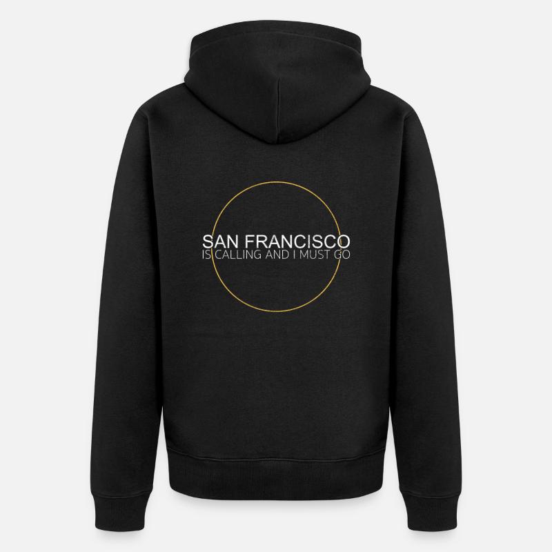 Citation de San Francisco - Veste à capuche bio Premium Unisexe - noir