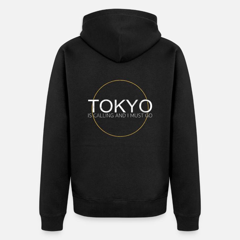 Citation de Tokyo - Veste à capuche bio Premium Unisexe - noir