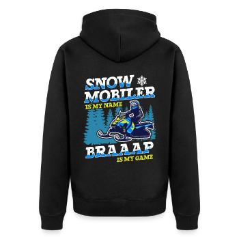Snowmobile Braaaap est mon jeu Motoneiges - Veste à capuche bio Premium Unisexe - noir - Dos - Nico (187cm)