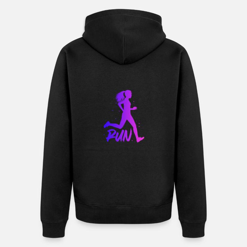 Courir - Veste à capuche bio Premium Unisexe - noir