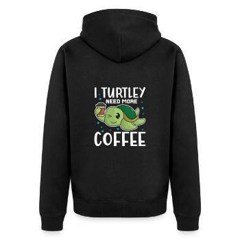Tortue Tortue Créature Marine Cadeau - Veste à capuche bio Premium Unisexe - noir - Dos - Nico (187cm)