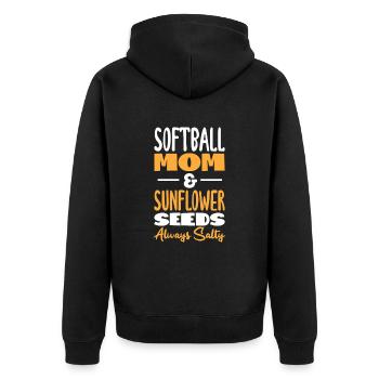 Softball Maman Baseball Fille Fils Cadeau - Veste à capuche bio Premium Unisexe - noir - Dos - Nico (187cm)