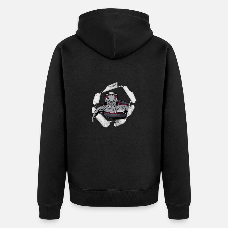 Tortue - Veste à capuche bio Premium Unisexe - noir