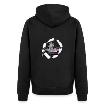 Tortue Tortue Créature Marine Cadeau - Veste à capuche bio Premium Unisexe - noir - Dos - Nico (187cm)