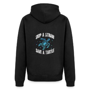 Tortue - Veste à capuche bio Premium Unisexe - noir - Dos - Nico (187cm)
