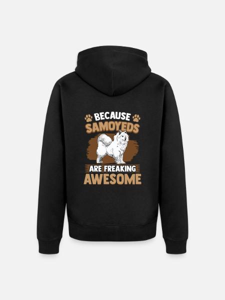Samojede sind fantastisch Samojedenspitz - Unisex Premium Bio Zip Hoodie - Schwarz
