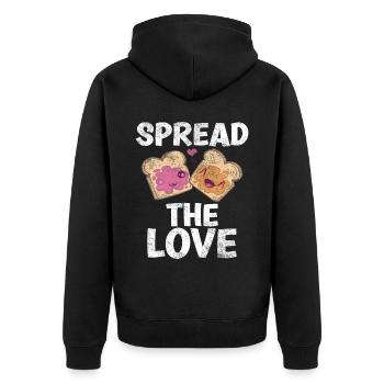 Répandez le sort d’amour avec de l’art cool - Veste à capuche bio Premium Unisexe - noir - Dos - Nico (187cm)