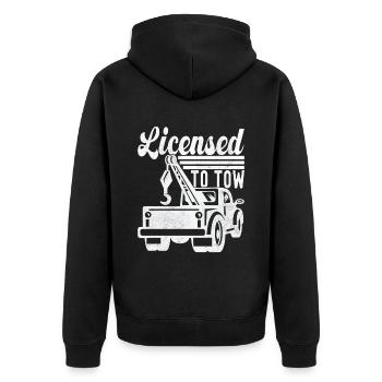 Service de remorquage de dépanneuse - Veste à capuche bio Premium Unisexe - noir - Dos - Nico (187cm)