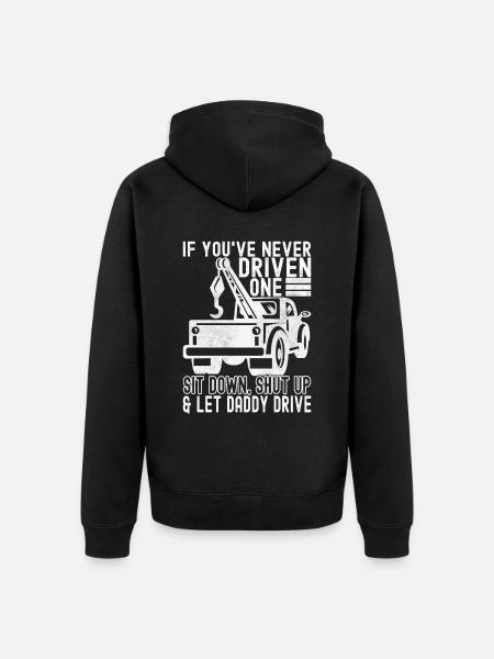 Abschleppwagen Abschleppdienst - Unisex Premium Bio Zip Hoodie - Schwarz